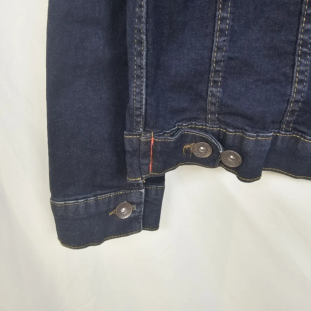 CHAPS Denim‎ Men's Jeans Jacket Size XL Navy Blue stretch - Picture 3 of 10